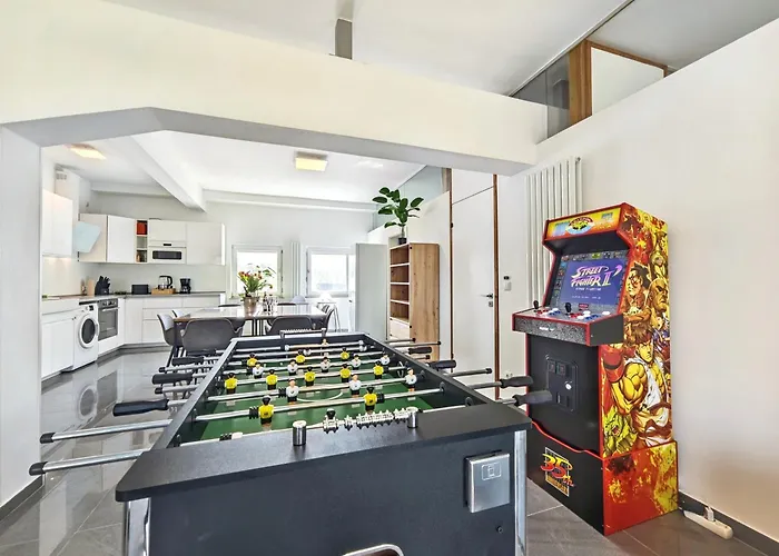 Апартаменты Loft Fuer Bis Zu 12, Whirlpool, Infrarotsauna, Arcade-spiele, Tischfussball, Wii *
